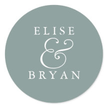 Sage Green Simple Modern Elegante Hochzeit