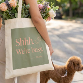 Sage Green Sleeping Poodle Dog Mom Custom Name Tragetasche