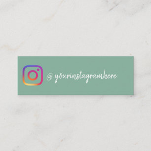 Sage Green Social Media Influencer Instagram Mini Visitenkarte