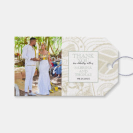 Sage Green South Africa Wedding Foto Gift Tags Geschenkanhänger