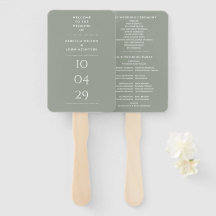 Sage Green Special Date Wedding Programm