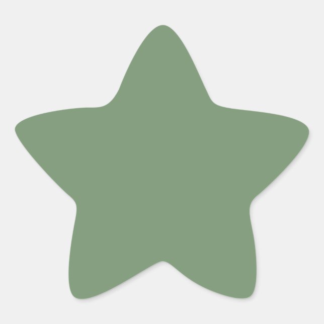 Sage Green Star Sticker (Vorderseite)