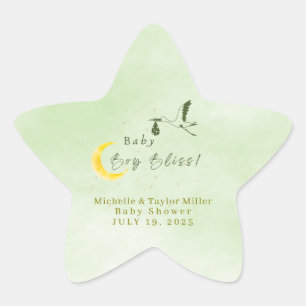 Sage Green Sternenlicht Baby Boy Bliss Speziallief Stern-Aufkleber