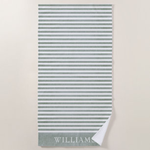 Sage Green Striping Strandtuch