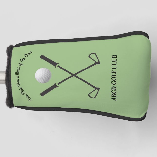 Sage Green Stylish Modern Golf Club Head Cover Headcover (Vorderseite)