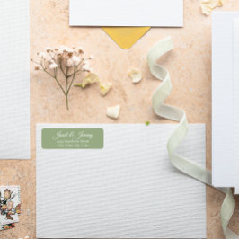Sage Green Stylized Names Wedding Rücksendeadresse