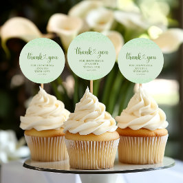 Sage Green Thank You Eucalyptus Confetti Sticker