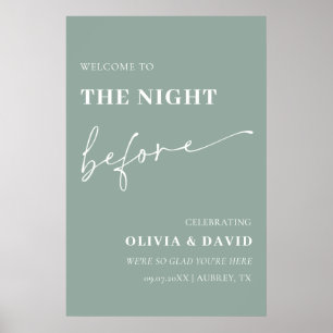 Sage Green The Night Before Probe Begrüßungsunters Poster