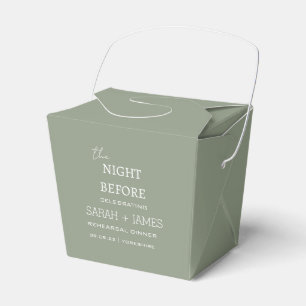 Sage Green the Night Before Probe Dinner Party Geschenkschachtel