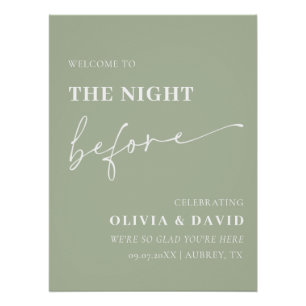 Sage Green The Night Before Probe Dinner Unterschr Poster