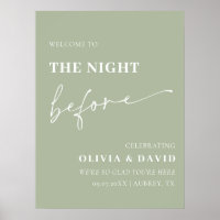 Sage Green The Night Before Probe Dinner Unterschr