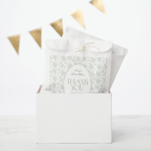 Sage Green Toile Floral Vintages Brautparty Geschenktütchen