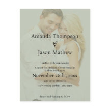 Sage Green Translucent Overlay Einladung Hochzeit