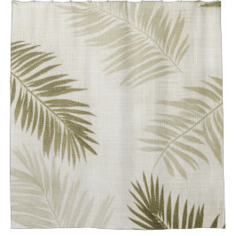 Sage Green Tropical Bohemisch Duschvorhang