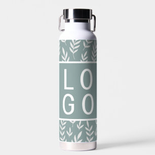 SAGE GREEN TROPICAL LEAF PATTERLOGO-VORLAGE TRINKFLASCHE