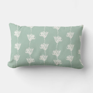 Sage Green Tulip Muster Lendenkissen