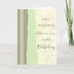 Sage Green und Beige Vater im Recht Geburtstag Karte