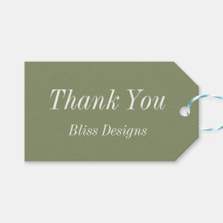 Sage Green Vielen Dank Business Simple Geschenkanhänger