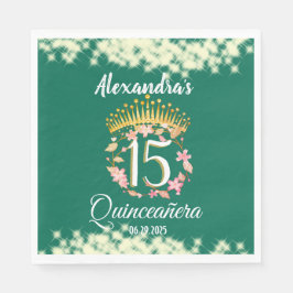 Sage Green Vintag Boho Quinceañera Spanisch Serviette