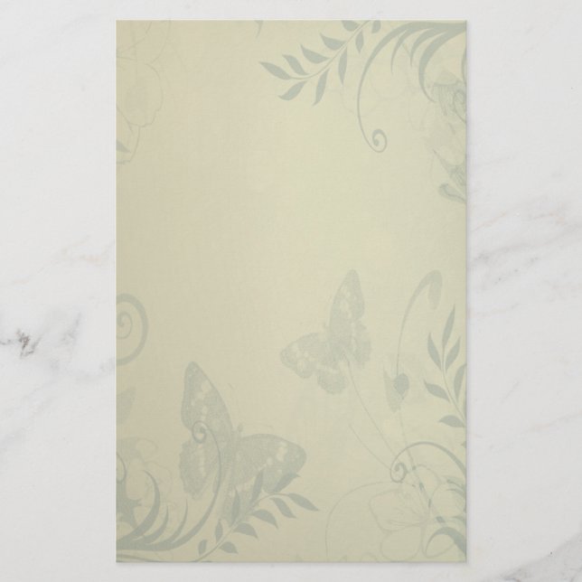 Sage Green Vintag Briefpapier (Vorderseite)