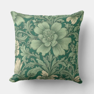 Sage Green Vintag Floral Muster Kissen