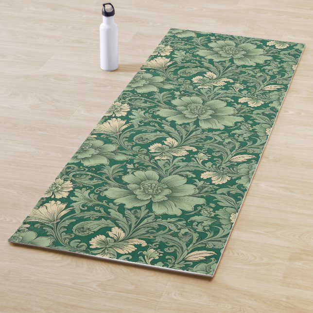 Sage Green Vintag Floral Muster Yogamatte (Beispiel)