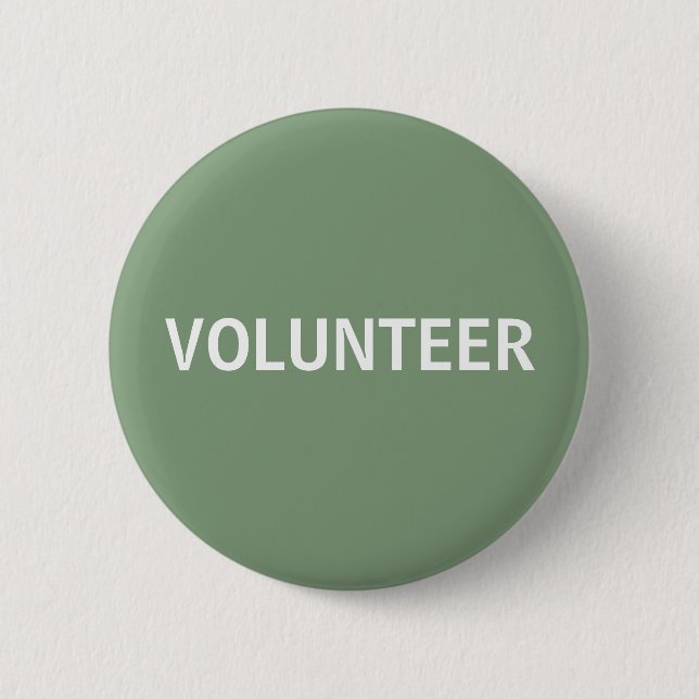 Sage Green Volunteer Button (Vorderseite)