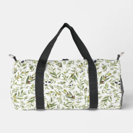 Sage Green Watercolor French Country Chic Olives Duffle Bag