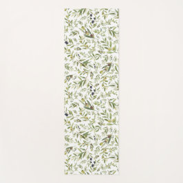 Sage Green Watercolor French Country Chic Olives Yogamatte