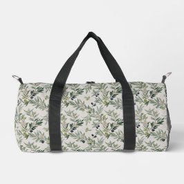 Sage Green Watercolor French Country Olive Duffle Bag