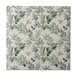 Sage Green Watercolor French Country Olive Fliese