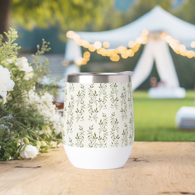 Sage Green Watercolor French Country Olive Pattern (Hochzeit)