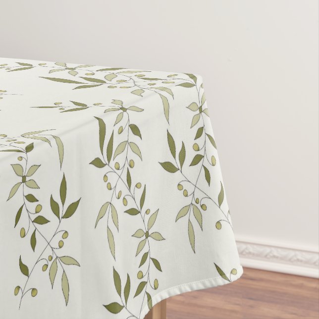 Sage Green Watercolor French Country Olive Pattern Tischdecke (Beispiel)