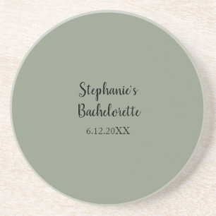 Sage Green Wedding Bachelorette Name Gefallen Gesc Getränkeuntersetzer