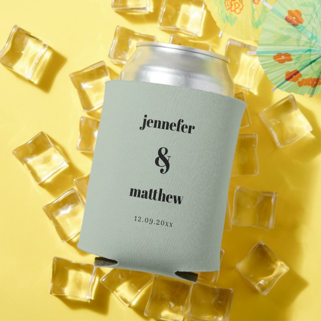 Sage Green Wedding Can Cooler Dosenkühler (In Situ Sommer)