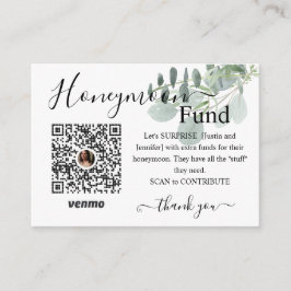 Sage Green Wedding Colors Honeymoon Fund  Begleitkarte
