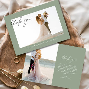 Sage Green Wedding Danke Foto Minimalistisch