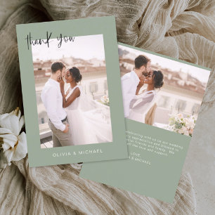 Sage Green Wedding Danke Foto Minimalistisch