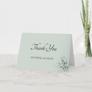 Sage Green Wedding Dankeschön Card Dankeskarte