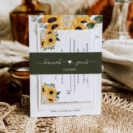 Sage Green Wedding Einladungsbanderole