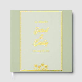 Sage Green Wedding Foil Gästebuch