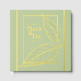 Sage Green Wedding Foil Gästebuch