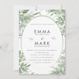 Sage Green Wedding Invitation | Elegant Botanical  Einladung