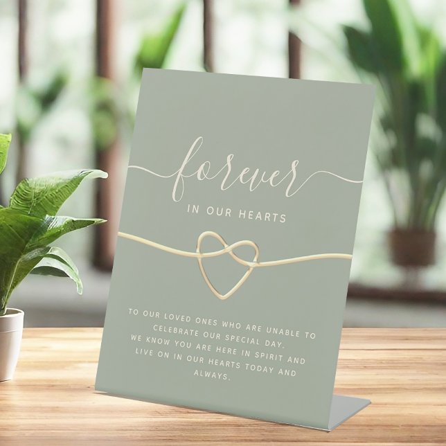 Sage Green Wedding Memorial Table Sign Sockelschild (Von Creator hochgeladen)