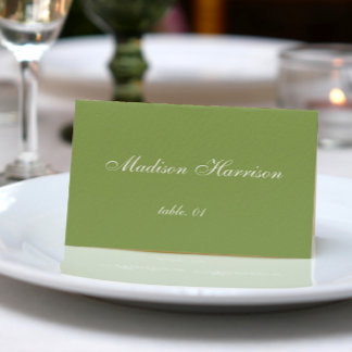 Sage Green Wedding Place Card DIY Einladung