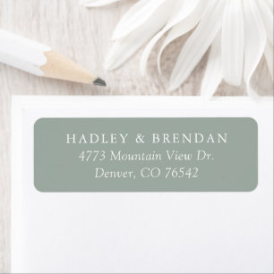 Sage Green Wedding Return Address Label