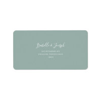Sage Green Wedding RSVP Adressenmarken