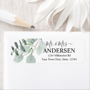 Sage Green Wedding Rücksendeadresse