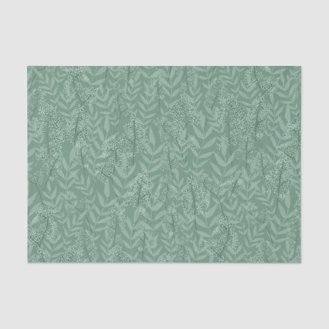 Sage Green Wedding Vintag Botanical Seidenpapier (Vorderseite)
