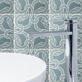 Sage Green White Celtic Knot Nahtlose Muster Tile Fliese